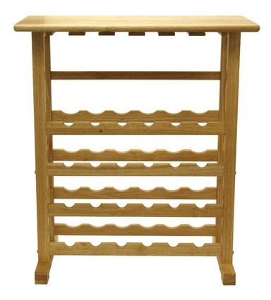 24 Bottle Wood Wine Rack